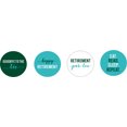 thumbnail image 2 of Darling Souvenir 190 Pcs Retirement Party Theme Stickers for chocolate Candy Labels-Turquoise Blue & Green, 2 of 2