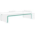 thumbnail image 4 of vidaXL TV Stand/Monitor Riser Glass Clear 70x30x13 cm, 4 of 4