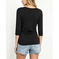 thumbnail image 3 of Women's 3/4 Sleeve Maternity Tops Shirts Ruched Maternity Clothes, 3 of 7