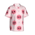thumbnail image 2 of Bixox Men's Hawaiian Shirts Men's Pig Noses Print Short-Sleeve Shirt-Medium, 2 of 8