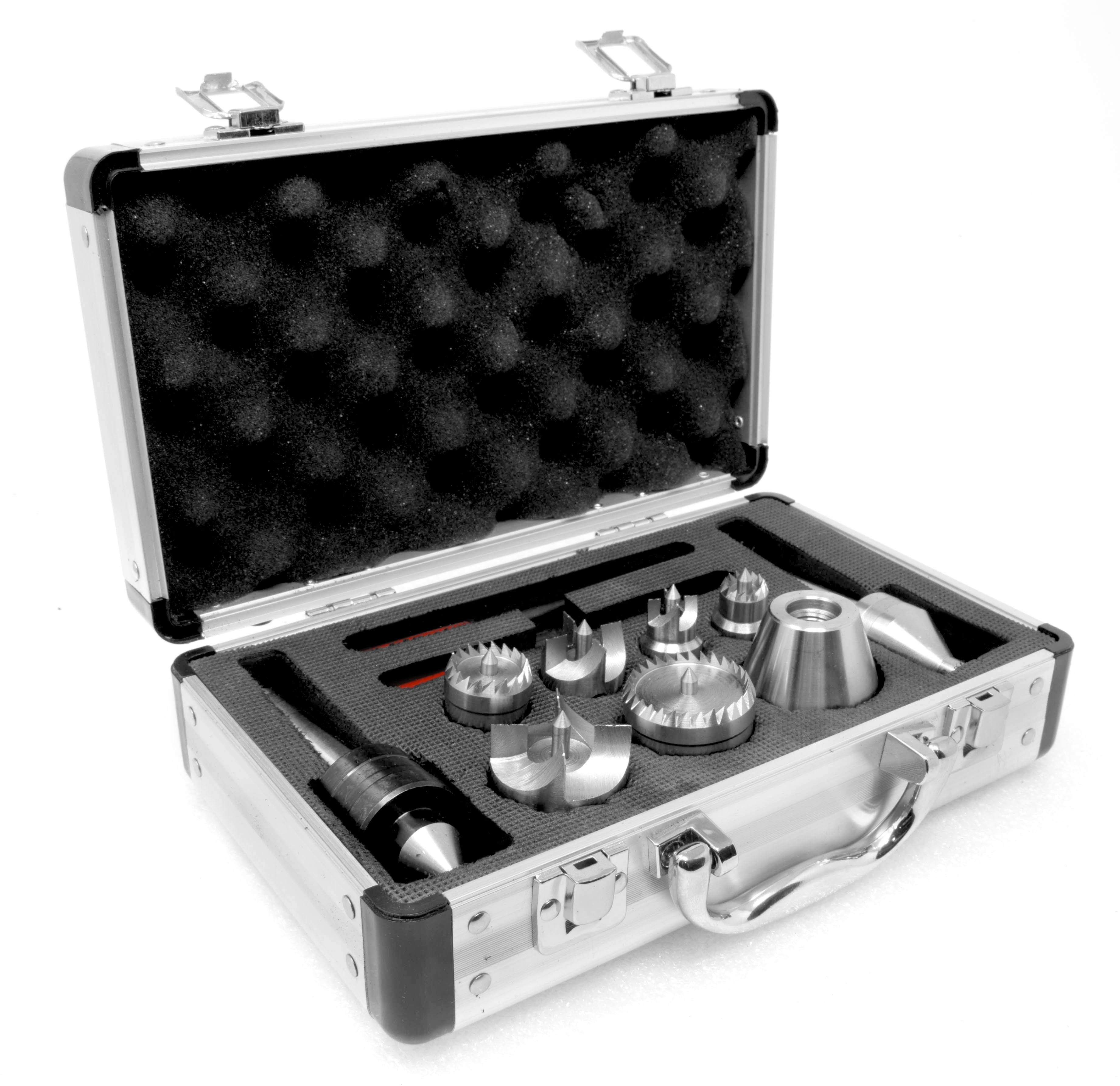 WEN 9-Piece MT2 Wood Lathe Drive and Live Center Kit with Aluminum Case, LA0009