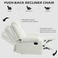 thumbnail image 4 of UIXE Manual Recliner Chair Seat of 2, Corduroy Reclining Sofa Chair with Overstuffed Armrests & Backrest for Living Room, Nursery Armchair Bedroom Reading Seat, Beige, 4 of 7
