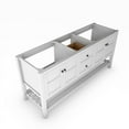 thumbnail image 3 of Castello USA 72 Alicia White Wood Vanity Base with Black Handles, 3 of 5