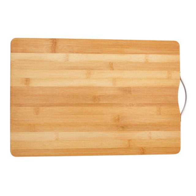 Injueey Tabla de cortar de madera de bambú de 2 lados para el hogar, cocina, frutas, carne, verduras, tabla de cocina para rebanar Cocina y Comedor