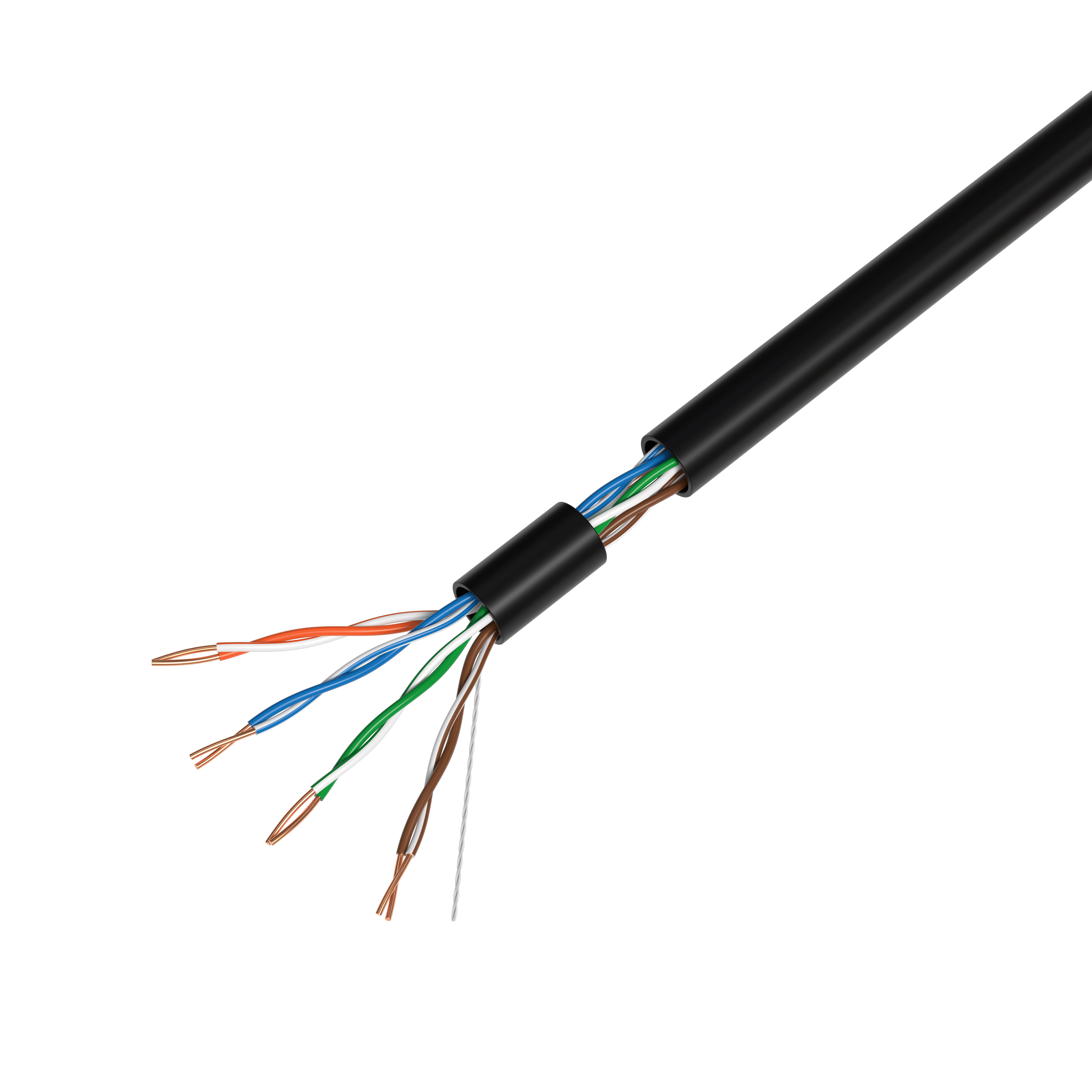 1000ft Cat5e Solid 24AWG Ethernet Network Cable – UTP Unshielded Bulk LAN Copper Clad Aluminum Wire Pull Box for Internet, Router, Switch, PC, Black