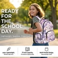 thumbnail image 4 of Jeiento Cute Rabbit 17 Inch Large Capacity Backpack for Kids 4-Piece Set Daisy Lunch Bag Pencil Case Water Bottle Holder Lightweight Schoolbag for Boys Girls, Purple, 4 of 7