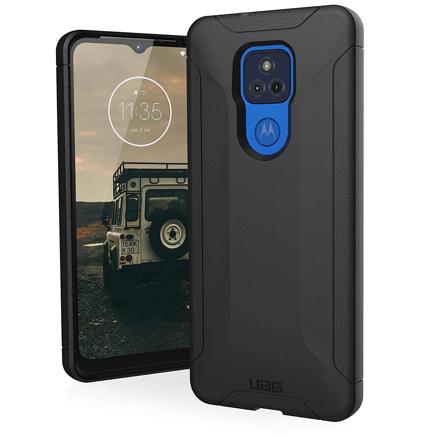 UAG Moto G Play (2021) Case (Compatible with North American Model Only) Scout Rugged Sleek Shockproof Lightweight Military Drop Tested Protective Cover, Black