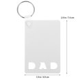 thumbnail image 2 of 6Pcs Transfert de Chaleur Sublimation Blanc Porte-Clés pour Fête des Mères Fête des Pères, 2 of 7
