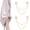 Gold 5pcs, variant on Magnetic Clothing Clips with Chain Metal Jean Buttons for Pants Scarf Trouser Legs Cuff Secure Grip