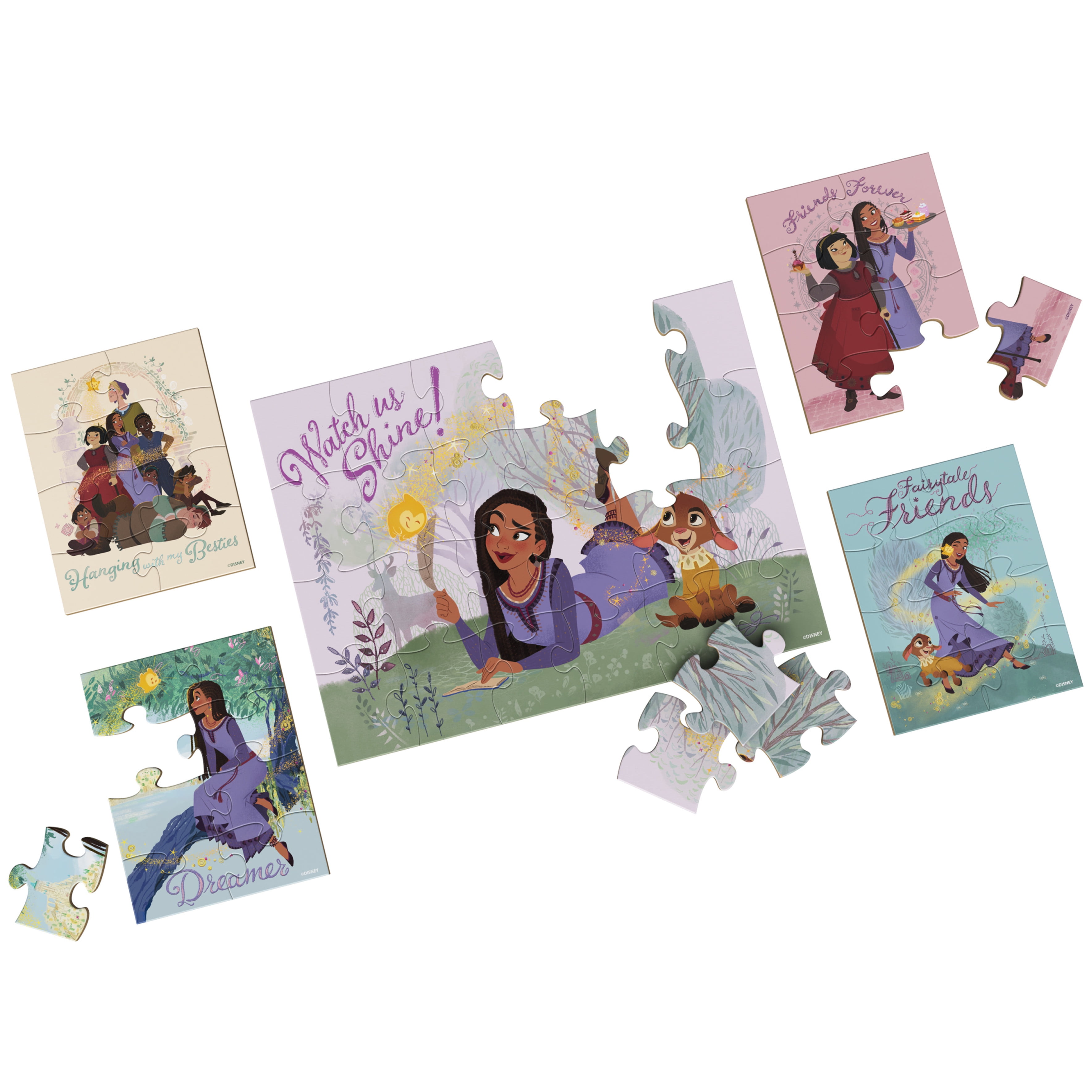 Disney Wish, 24-Piece Floor Puzzle Based on the Movie, Disney Gifts, Gifts for Kids, Disney Puzzle, Kids Toys