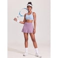 thumbnail image 5 of Weardear Short Skirts for Women with Pockets Mesh Ruffle Patchwork High Waisted Breathable Athletic Tennis Skirts, 5 of 6