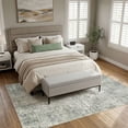 thumbnail image 2 of MICGEEK 5x7 Washable Area Rugs for Living Room, Modern Abstract Printed Rug, Vacuum-Friendly, Non Slip Indoor Rug for Bedroom Dining Room Home Decor Carpet,Green, 2 of 9