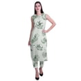 thumbnail image 1 of Moomaya Ensemble Kurta Sans Manches à Col Claudine Imprimé pour Femmes, Ensemble Ethnique 2 Pcs, 1 of 6