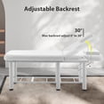 thumbnail image 3 of 73" Professional Massage Bed, Holaki Stationary Physical Therapy Treatment Table Salon Bed with High-Density Sponge Mattress, Spa Facial Bed with Adjustable Backrest, Removable Headrest Salon Bed, 3 of 9