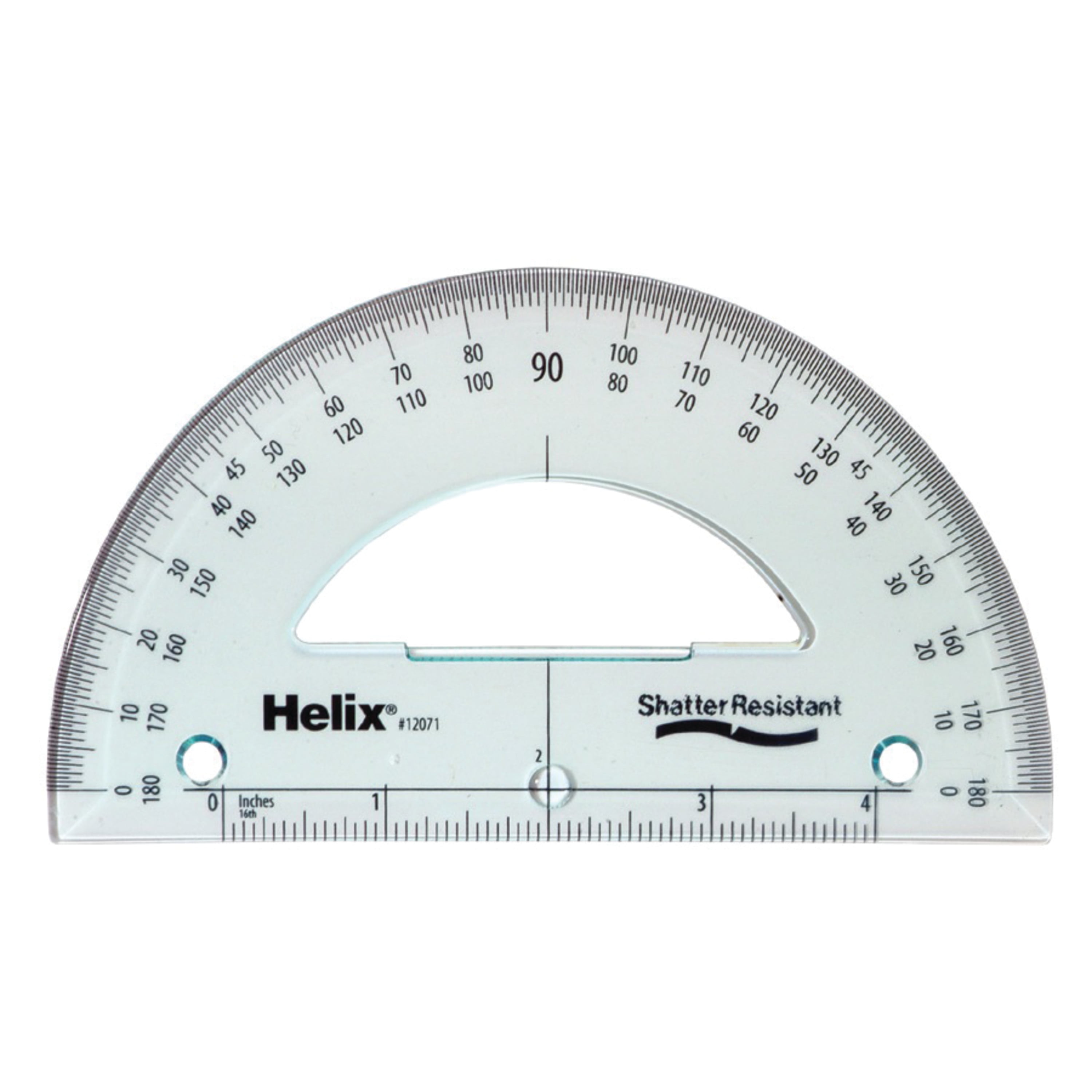 Helix Acrylic Protractor, SemiCircle