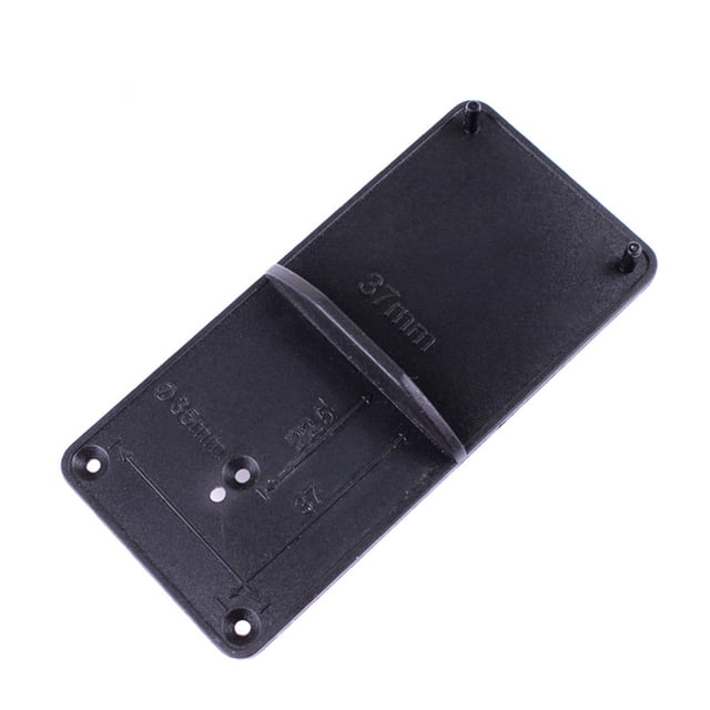 Riwesomey Bisagra Guía Sólido Mini Agujeros Localizador Práctico Punzón Localizadores Ahorro de tiempo Herramientas de carpintería Accesorios para bloques patrón Negro 1