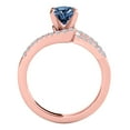 thumbnail image 3 of Aonejewelry 1.50 Ct. Ttw Blue Diamond Halo Engagement Ring In 14K Rose Gold, 3 of 4