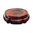 thumbnail image 1 of Pedestal giratorio de caoba for bonsái, base hueca for tetera y jarrón tallado, 1 of 6
