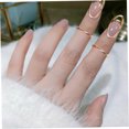 thumbnail image 4 of FONDOTIN 3 Pcs Bijoux en Cuivre Doré pour Ongles pour Femmes Bagues Réglables pour Doigts Usage Quotidien, 4 of 8