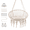 Beige, variant on SHENCAIOU Woven Swing Chair that can Hold Up to 330 Pounds and can be Used for Indoor and Outdoor Hammock Swing Chairs - Cotton