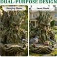 thumbnail image 3 of Tree Face Bird Feeders for Outdoors, Resin Hanging Tree Bird Feeder with Hidden Keyhole, Trees-Integrated Bird Feeding Sculpture Outdoor Decor for Patio, Garden, Yard, 3 of 5