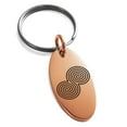 thumbnail image 1 of Stainless Steel Celtic Double Spiral Epona Engraved Small Oval Charm Keychain Keyring, 1 of 1