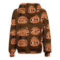 thumbnail image 4 of Chandails à Capuche Zippés pour Femmes Rabais de 50 % en Liquidation Mode Halloween Imprimé Hauts à Manches Longues Poches à Capuche, 4 of 4