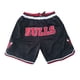 thumbnail image 1 of Bulls Retro Embroidered Drawstring Cropped Basketball Shorts Training Shorts, 1 of 3