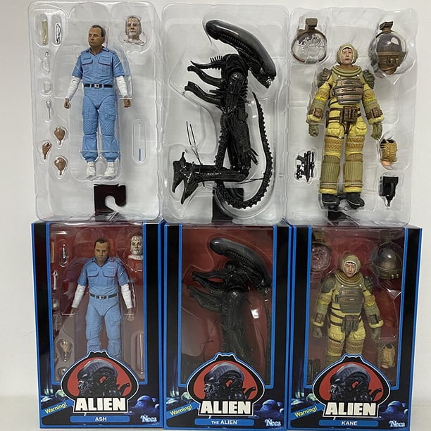 NECA-Alien Stockholm alRipley Predator Spatule KTXThe Alien Figure Toys, Predator Kokor 40th Workers Figura de acción alienígena, juego de 3 piezasA con caja zhangmengya unisex