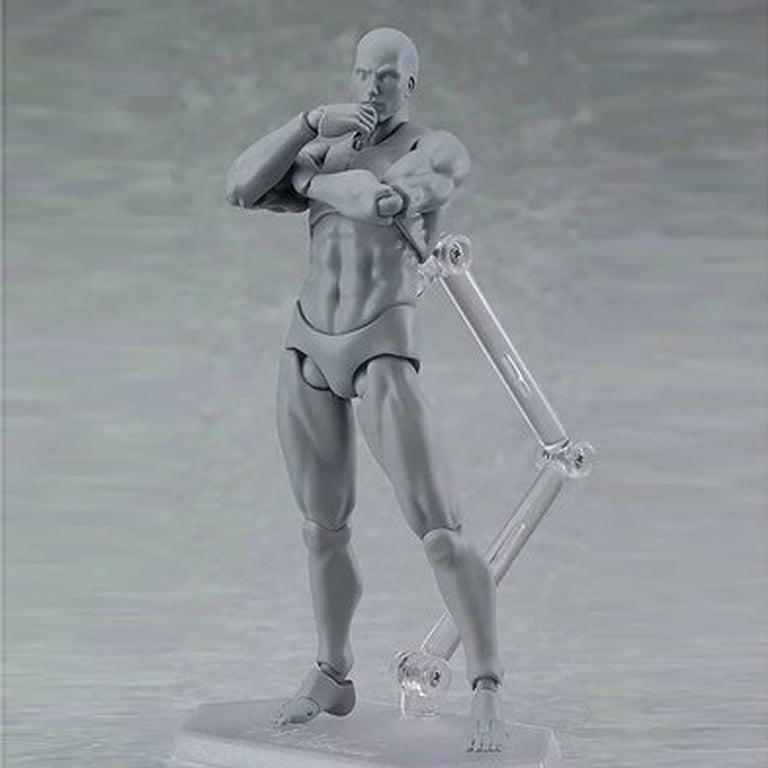 Comic Man and Woman Human Postures For Artists Action Toy Figure Model  Human Mannequin Action Figure Drawing Figures GREY WOMAN 