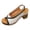 White, variant on Rokment Womens Vintage Color Block Dressy Sandals Retro Casual Leather Peep Toe Platform Chunky Stackable High Heels Slingback Dress Shoes for Ladies Black Size 6