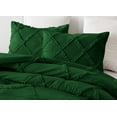 thumbnail image 3 of DNG Creations 3 Piece Diamond Ruffle Comforter 100% Egyptian Cotton, 800TC - Solid Green Colour - Super Soft 550 GSM All Season ( Oversized King - Size ), 3 of 6
