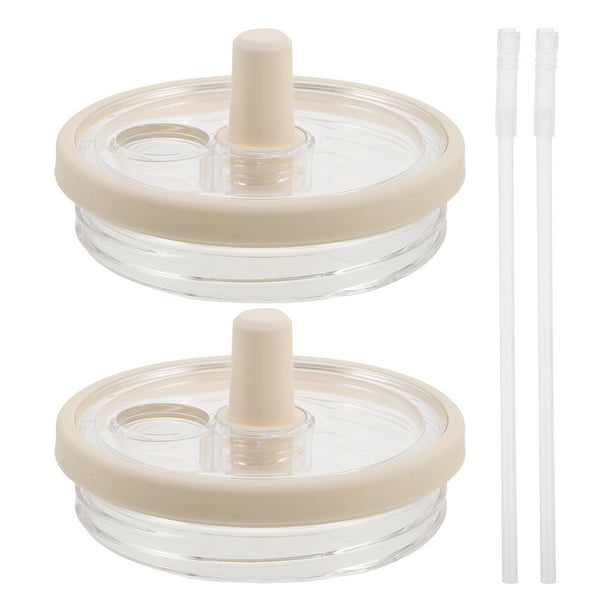2 tapas transparentes de repuesto para vasos, resistentes a derrames y salpicaduras, reutilizables para vasos de viaje, tapa sellada transparente