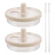 thumbnail image 1 of 2 tapas transparentes de repuesto para vasos, resistentes a derrames y salpicaduras, reutilizables para vasos de viaje, tapa sellada transparente, 1 of 8