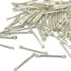 thumbnail image 3 of 100 piezas de cadenas de decoración de bolsas, barras de enlace, conector de enlace de barra chapado en plata Macarena Bar Connector, 3 of 4