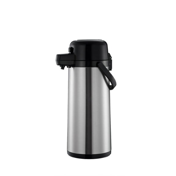 Excellante 2.2 LITER/74 OZ Airpot, Stainless Steel Body, Glass Lined, Push Button