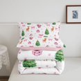 thumbnail image 5 of Manfei Farmhouse Christmas Winter Snow King Size Comforter Sets,Merry Xmas Comforters King Size,Pink Reversible,3pcs,1 Comforter and 2 Pillowcases, 5 of 7