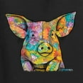 thumbnail image 2 of Dean Russo The Pig Animal Lover Womens Graphic T-Shirt, Black, Large, 2 of 6
