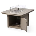 thumbnail image 4 of WestinTrends Helios 46" Modern Outdoor 55,000 BTU Patio Gas Propane Rectangle Deck Fire Pit Table (Rocks Not Included), Weathered Wood, 4 of 14
