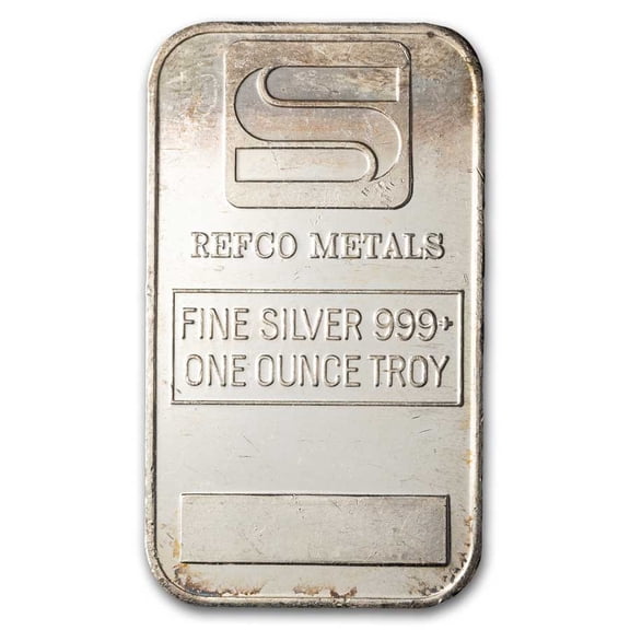 1 oz Silver Bar - Simmons REFCO Metals