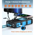 thumbnail image 2 of 45800mAh Solar Power Bank 15W with Hand Crank & Cables & Wireless Charger, Solar Charger Compatible for iPhone, Android Phone, 2 of 9