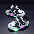thumbnail image 6 of REDARER LED Light Up Sneakers for Kids, Low Top Casual Shoes for Boys & Girls, Breathable Canvas -On, Glow in Dark, Non-,Size:10.5, 6 of 8