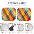 thumbnail image 7 of Uemuo Abstract Watercolors Tartan Printed 2 PCS Car Windshield Sun Shade, Auto Sun Heat and UV Rays Blocker, Foldable Automotive Front Window Sunshade Protector, 7 of 7