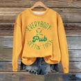 thumbnail image 4 of Sale Clearance 2024 Women'S Sweatshirts Women'S Retro In The Pub Getting Green Irish Pub Art Print Pattern Casual Sweatshirt Print Top, 4 of 4