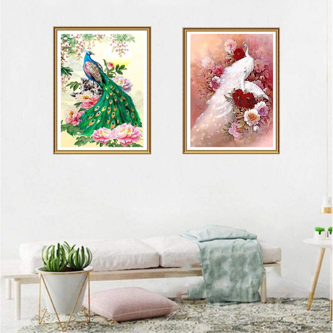 DIY 5D Diamond Painting Bird by Number Kits feilin Full Drill Painting Cross Stitch Crystal Rhinestone Embroidery Mosaic Picture Artwork Home Wall Decor Gift 11.8x15.7inch