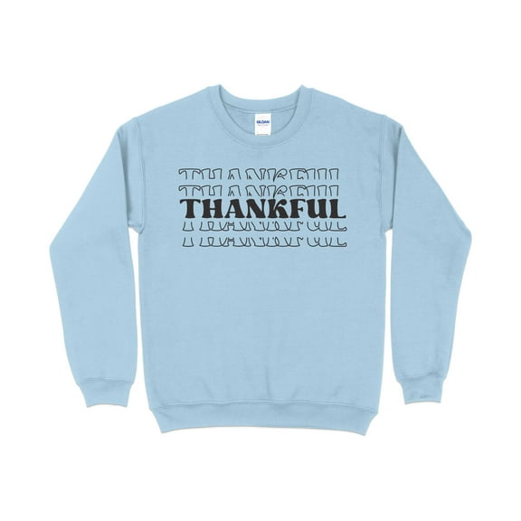 Thankful Sweatshirt, Thanksgiving Sweatshirt for Women, Thanksgiving Sweatshirt, Autumn sweatshirt, Thanksgiving Crewneck, Fall Sweatsh (LightBlue, S)