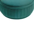 thumbnail image 3 of TOV Furniture Rylee Teal Velvet Round Ottoman, 3 of 5
