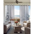 thumbnail image 2 of Christmas Blackout Curtains for Bedroom/Living Room, Thermal Insulated Kitchen Curtains, Winter Deer Pine Trees Nature Snow Scene Grommet Darkening Window Treatment Drapes 42"x84"x2, 2 of 8