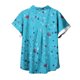 thumbnail image 4 of Mujeres Pantalones Cortos Casual Hawaii Impreso Manga Corta Blusa Superior, Regular Ajuste Sudadera de Verano Sexy, 4 of 5
