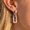 JDE0103318-S, variant on Polished Silver Plated Interlocking Huggie Hoop Earrings with Pave Full Clear Cubic Zirconia Dangle Earring for Women